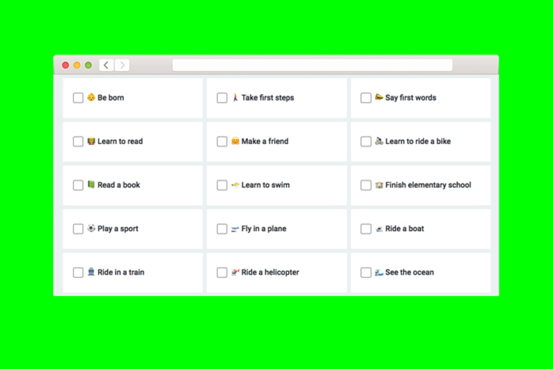 Находка T&P: чеклист жизненных достижений (для тех, кто забывает, что часики тикают) Находка T&P: чеклист жизненных достижений (для тех, кто забывает, что часики тикают)